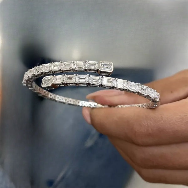 Ommasi.LD-04 (6.88ct Lab-Grown Diamond Bracelet set on 18k Platinum)