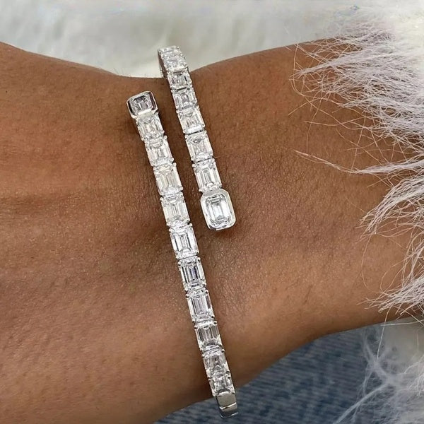Ommasi.LD-04 (6.88ct Lab-Grown Diamond Bracelet set on 18k Platinum)